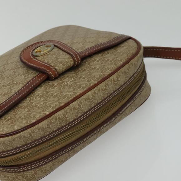 CELINE Macadam Canvas Shoulder Bag Beige - Picture 6 of 12